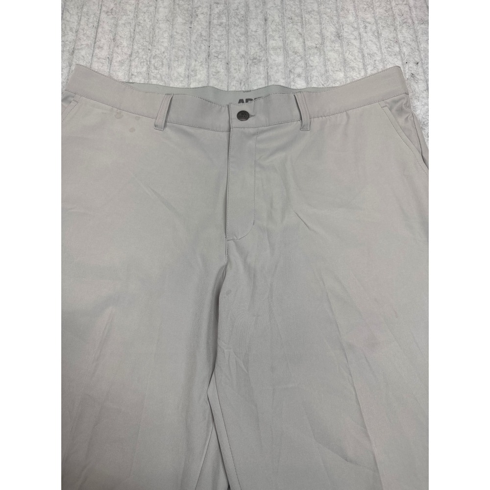 Adidas Golf Shorts Mens 38 Light Grey Performance Stretch Flat Front Activewear